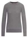 Max Mara Wool And Silk Sweater With Sequins In Gray