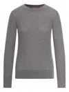 Max Mara Wool And Silk Sweater With Sequins In Gray