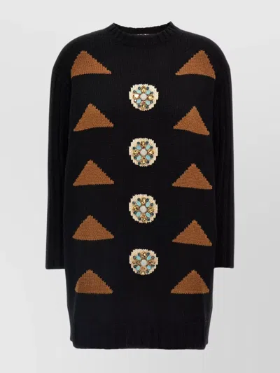 MAX MARA 'MARACAS' CREW NECK DRESS