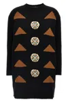 Max Mara Maracas Knitted Dress Black In Black