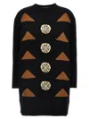Max Mara Maracas Knitted Dress Black In Black