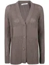 Max Mara Longline V-neck Sheer Knit Cardigan