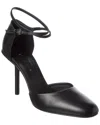 Max Mara Mare Jane Leather Pump In Black