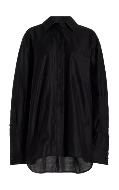 Max Mara Marea Cotton Jacket In Black