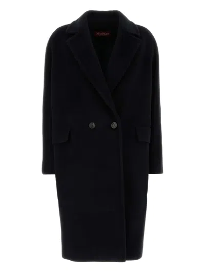 Max Mara Marella Double-breasted Coat In Schwarz