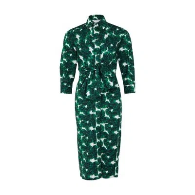 Max Mara Maremma Shirt Dress In Green