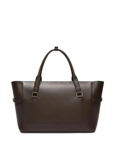Max Mara Margaux Soft Smooth Leather Handbag In Brown