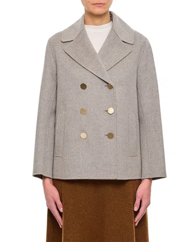 Max Mara Margot Peacot With Gold Botton
