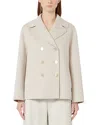 Max Mara Wool Broadcloth Jacket In Neutral