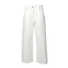 Max Mara Marianna Pants In White Cotton Denim ' In White