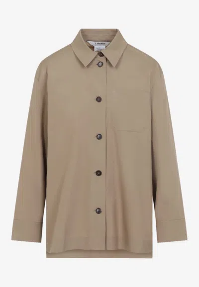 Max Mara Marianne Buttoned Shirt In Brown