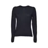 Max Mara Long-sleeved Crew-neck T-shirt In Blue