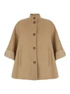 Max Mara Waterproof Jacquard Cloak In Multicolor