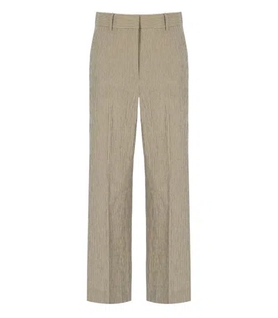 Max Mara Marina Beige Pants In Gray