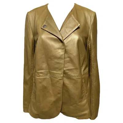 Pre-owned Max Mara Marina Rinaldi X  Genuine Leather Jacket - Limited Edition In Brown