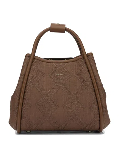 Max Mara Marine Medium Brown Polyamide Handbag
