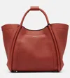 Max Mara Marine Small Leather Tote Bag In Brown