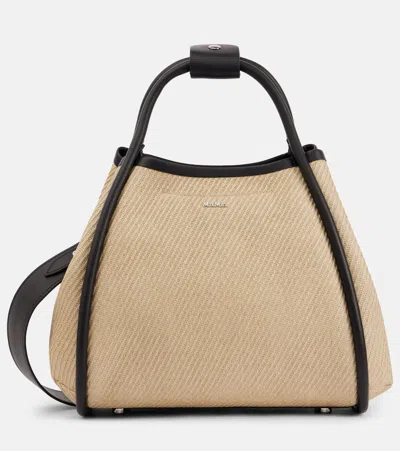 Max Mara Marine Small Raffia Tote Bag In Beige