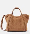Max Mara Small Tmarin Teddy Top Handle Bag In Brown