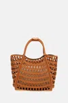 Max Mara Marines Weaving Perforated Leather Handbag With Internal Clutch