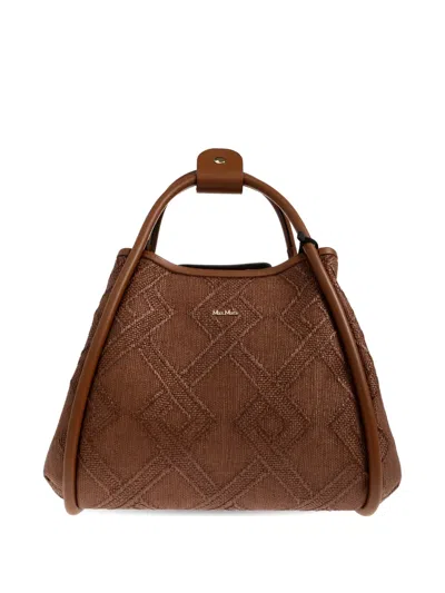 Max Mara Marine Tote Bag In Brown