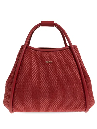 Max Mara Marine Tote Bag In Red