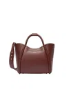 Max Mara Curved-panel Leather Tote Bag In Brown