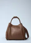 Max Mara Small Leather Marine Top-handle Bag In Brown