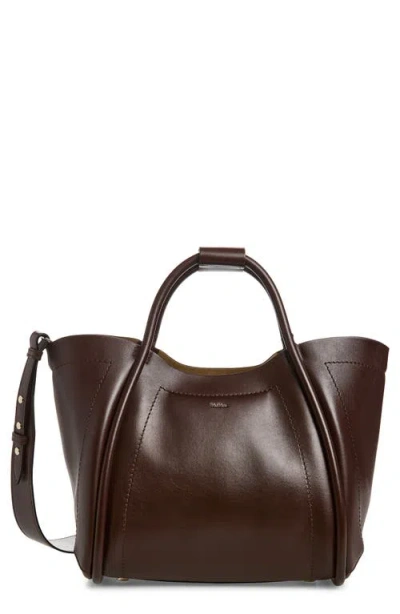 Max Mara Marins Leather Tote In Brown