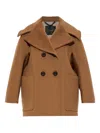 Max Mara Double-breasted Coat In Brown