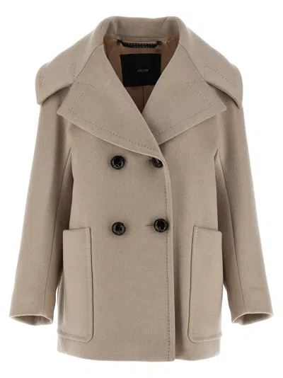 Max Mara 'mario' Coat In Brown