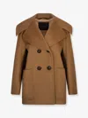 Max Mara Mario Double Breasted Cashmere Coat In Brown