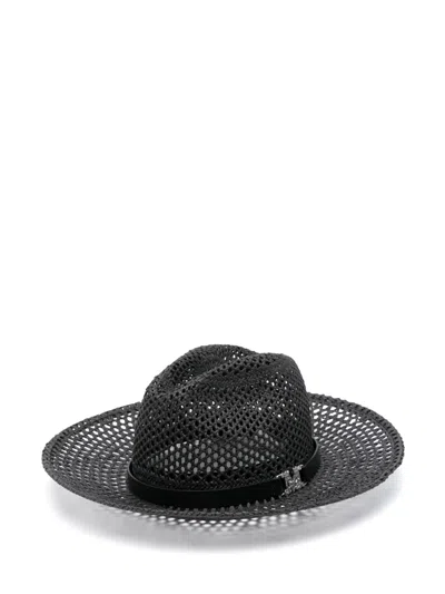 Max Mara Wide Brim Hat Decorative Band In Black | ModeSens