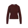 Max Mara Cable Knit Cashmere Sweater In Deep Burgundy In Burgundy