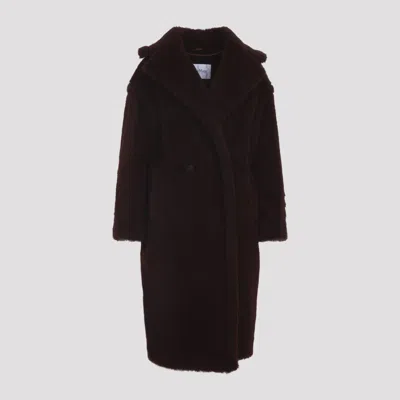 MAX MARA MAROON DOUBLE-BREASTED COAT