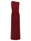 Max Mara Crystal-embellished Asymmetric Maxi Dress In Red