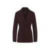 Max Mara Twisted Front Longline Jacket In Brown
