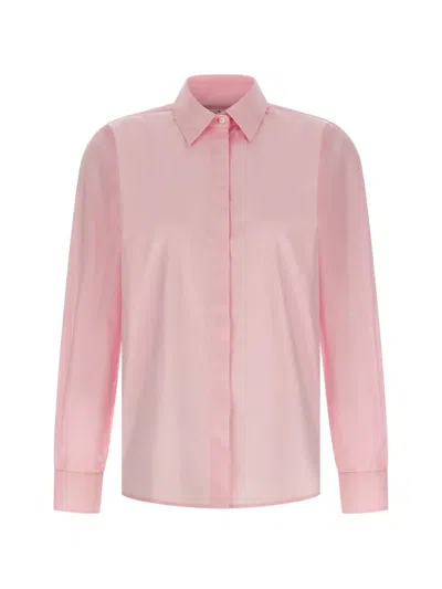 Max Mara Mxmmaroso Shirt Collared Neck Long Sleeves In Pink