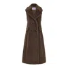 Max Mara Marrone Bronzo Alpaca Coat In Brown