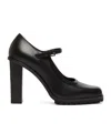 Max Mara Mary Janes In Leather In Black
