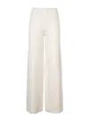 Max Mara White Stretch Knit Marzia Straight Trousers In White