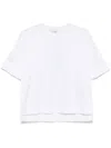 Max Mara Cotton Top With Subtle Logo Detail In White