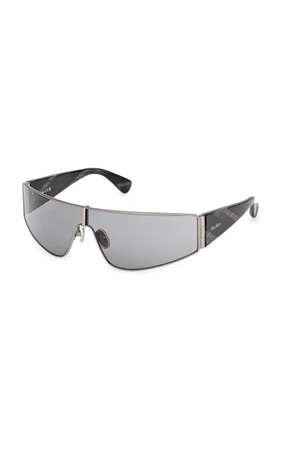 Max Mara Mask-frame Metal Sunglasses In Grey