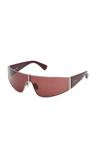Max Mara Mask-frame Metal Sunglasses In Red