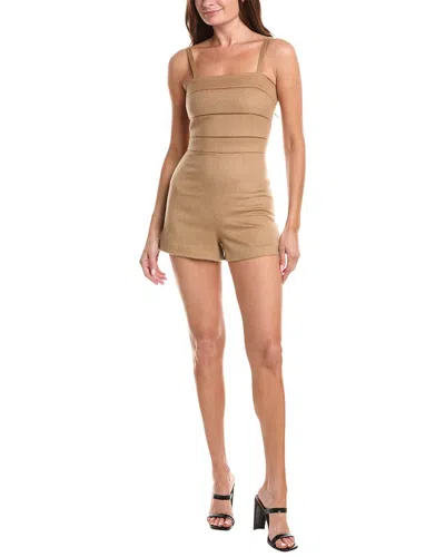 Max Mara Matassa Camel Hair Romper In Brown
