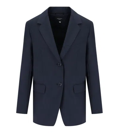 Max Mara Materia Blue Single Breasted Blazer