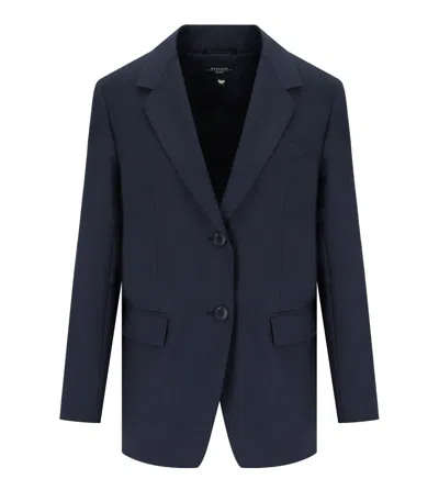 Max Mara Materia Blue Single Breasted Blazer