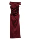 Max Mara Satin Dress In Red