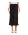 Max Mara Editore Satin Midi Skirt In Black