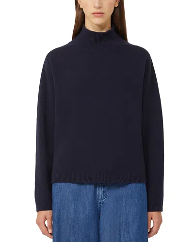 Max Mara Matteo Wool & Cashmere Mock Neck Sweater In Blue